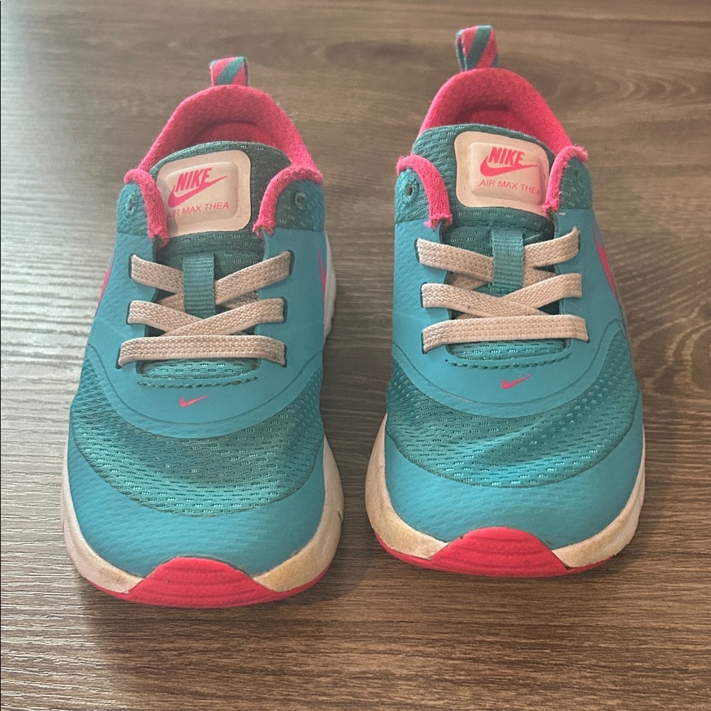 Nike Kids Air Max Thea Teal and Pink Sneakers